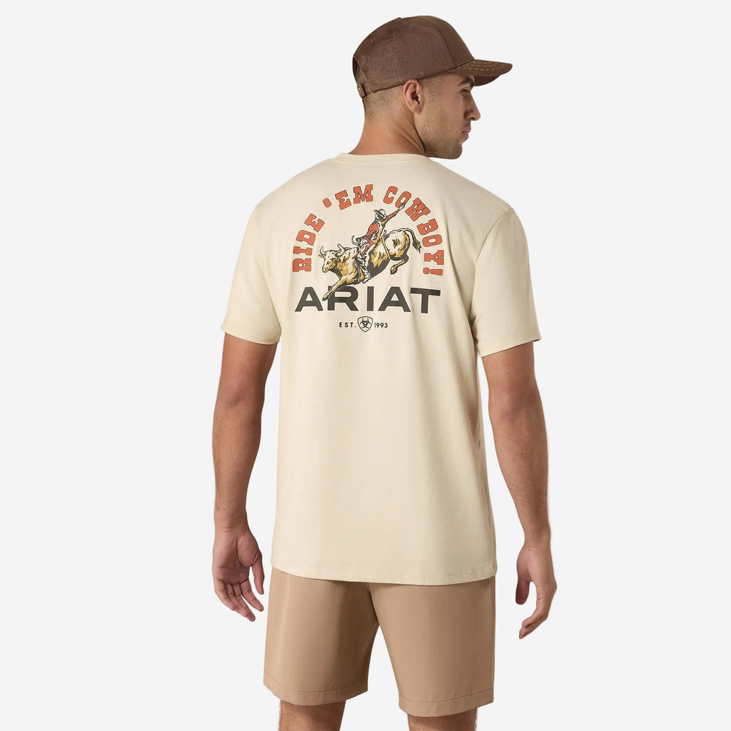 Ariat Men's Short Sleeve Shirt | Ride Em Cowboy Western Graphic Tee