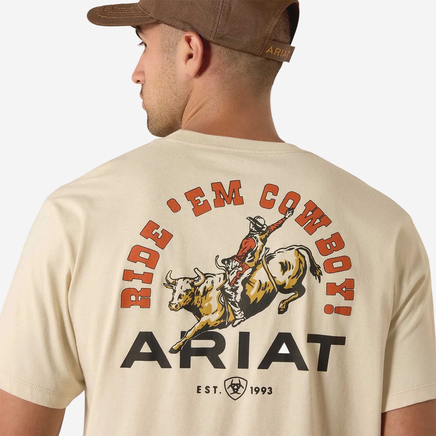 Ariat Men's Short Sleeve Shirt | Ride Em Cowboy Western Graphic Tee