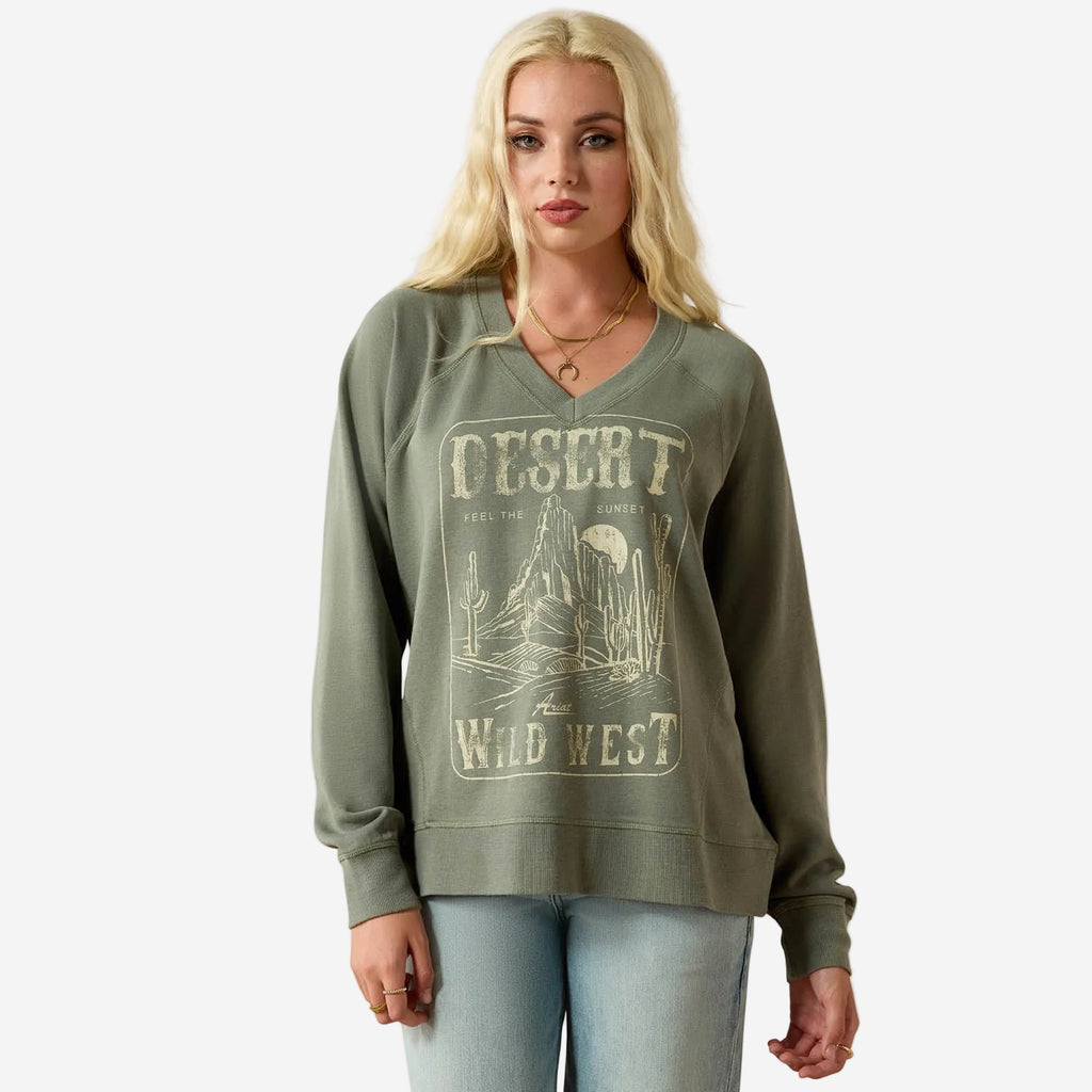 Ariat Women's Western Victoria Oversized Sweatshirt | Cozy French Terry Pullover