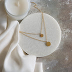 Arvo Layered Double Disc Necklace