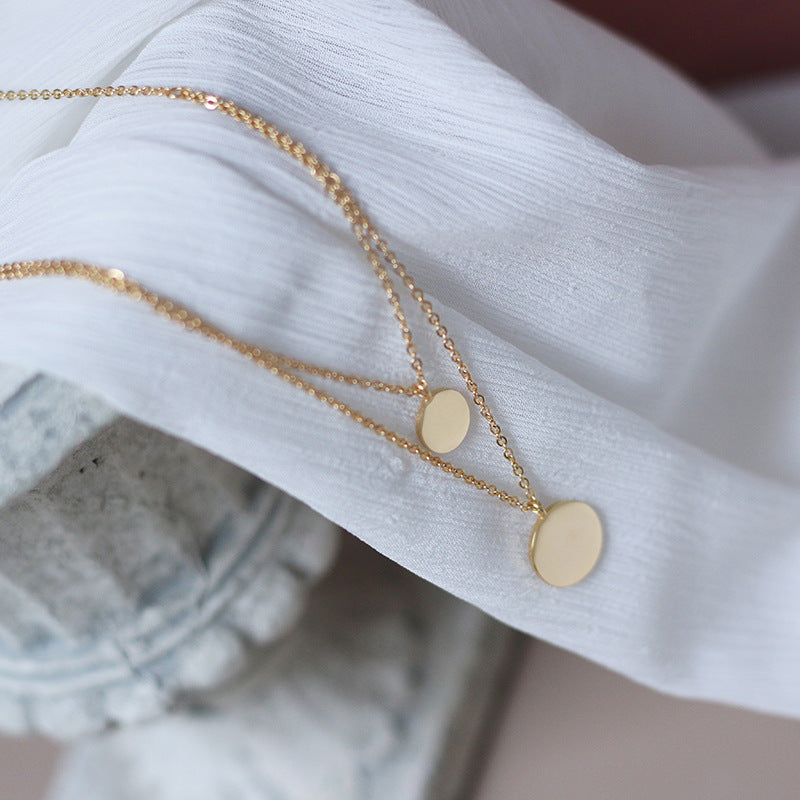 Arvo Layered Double Disc Necklace