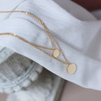 Arvo Layered Double Disc Necklace