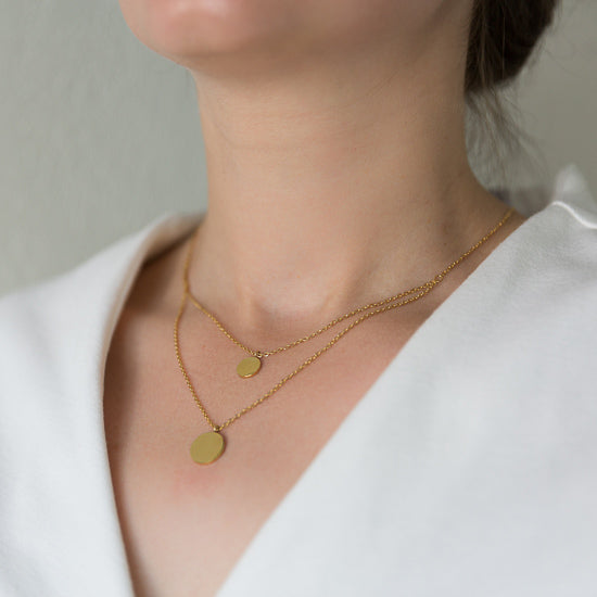Arvo Layered Double Disc Necklace
