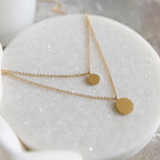 Arvo Layered Double Disc Necklace