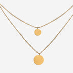 Arvo Layered Double Disc Necklace