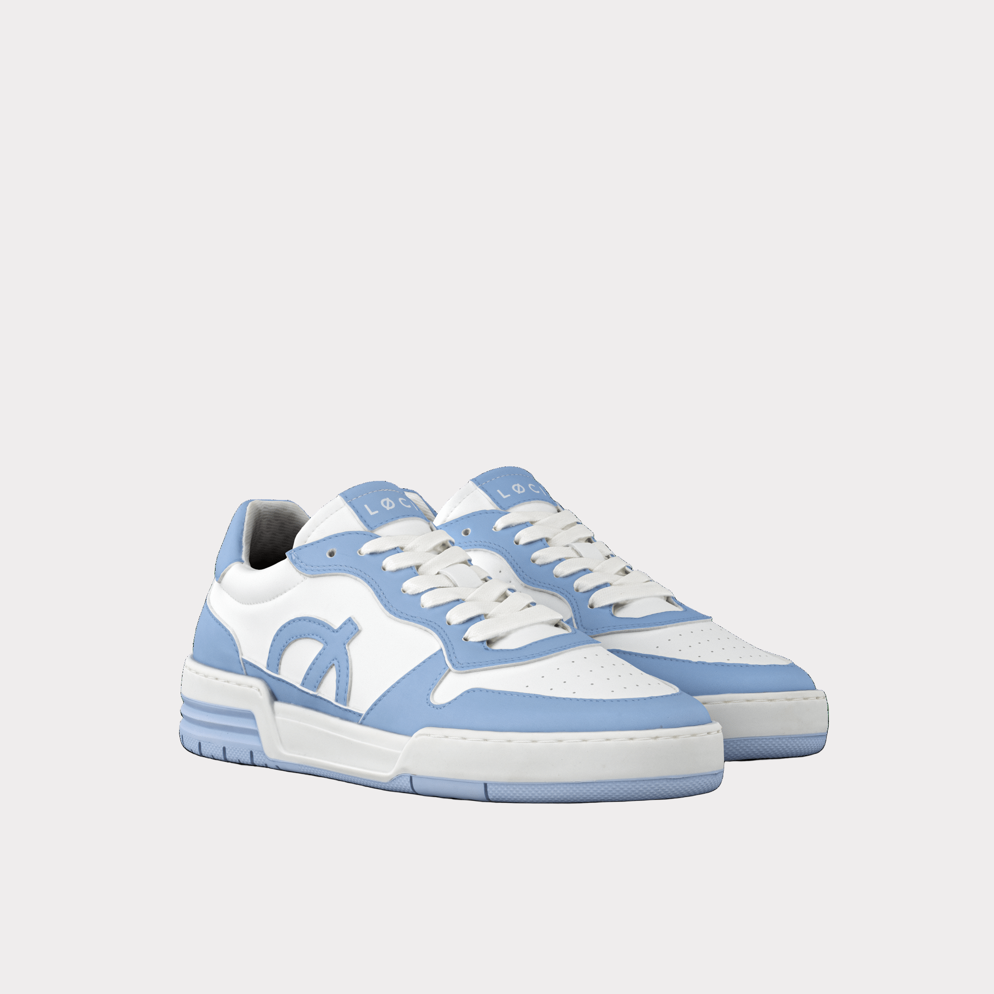 ATOM Sneaker | White & Light Blue