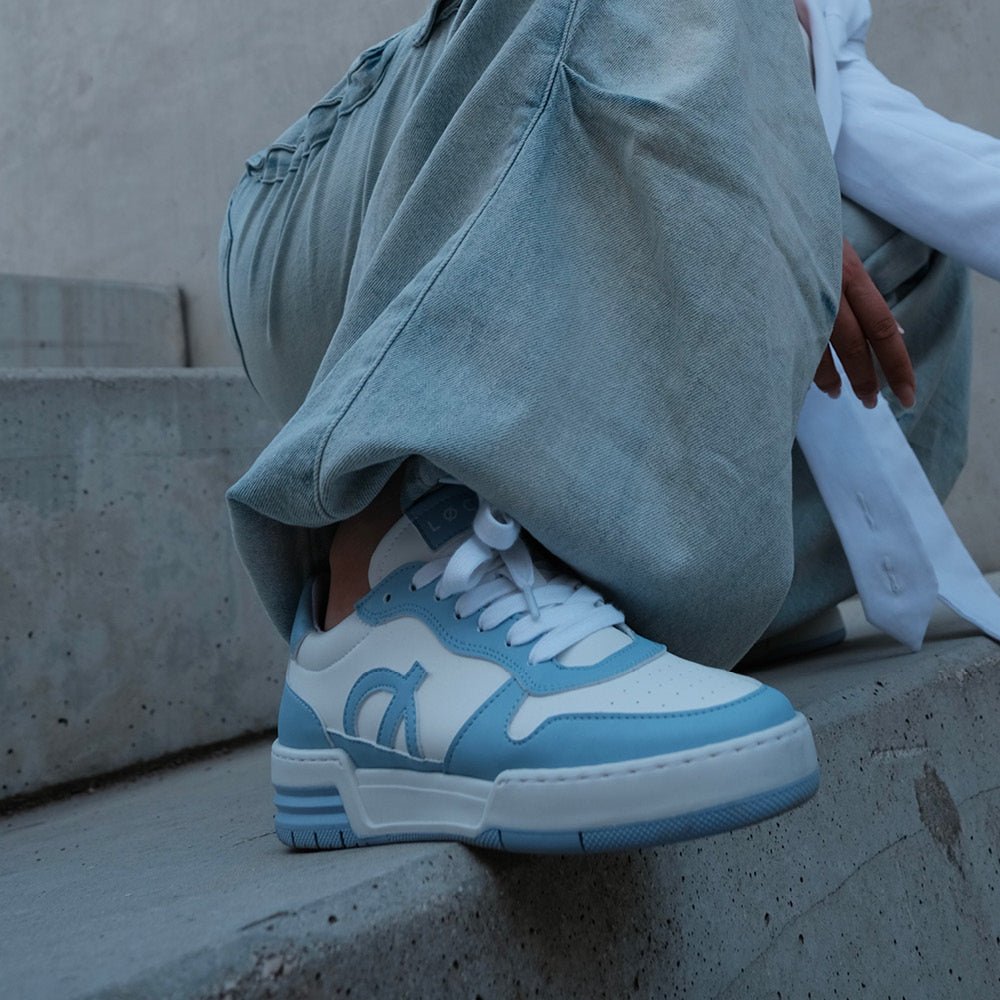 ATOM Sneaker | White & Light Blue