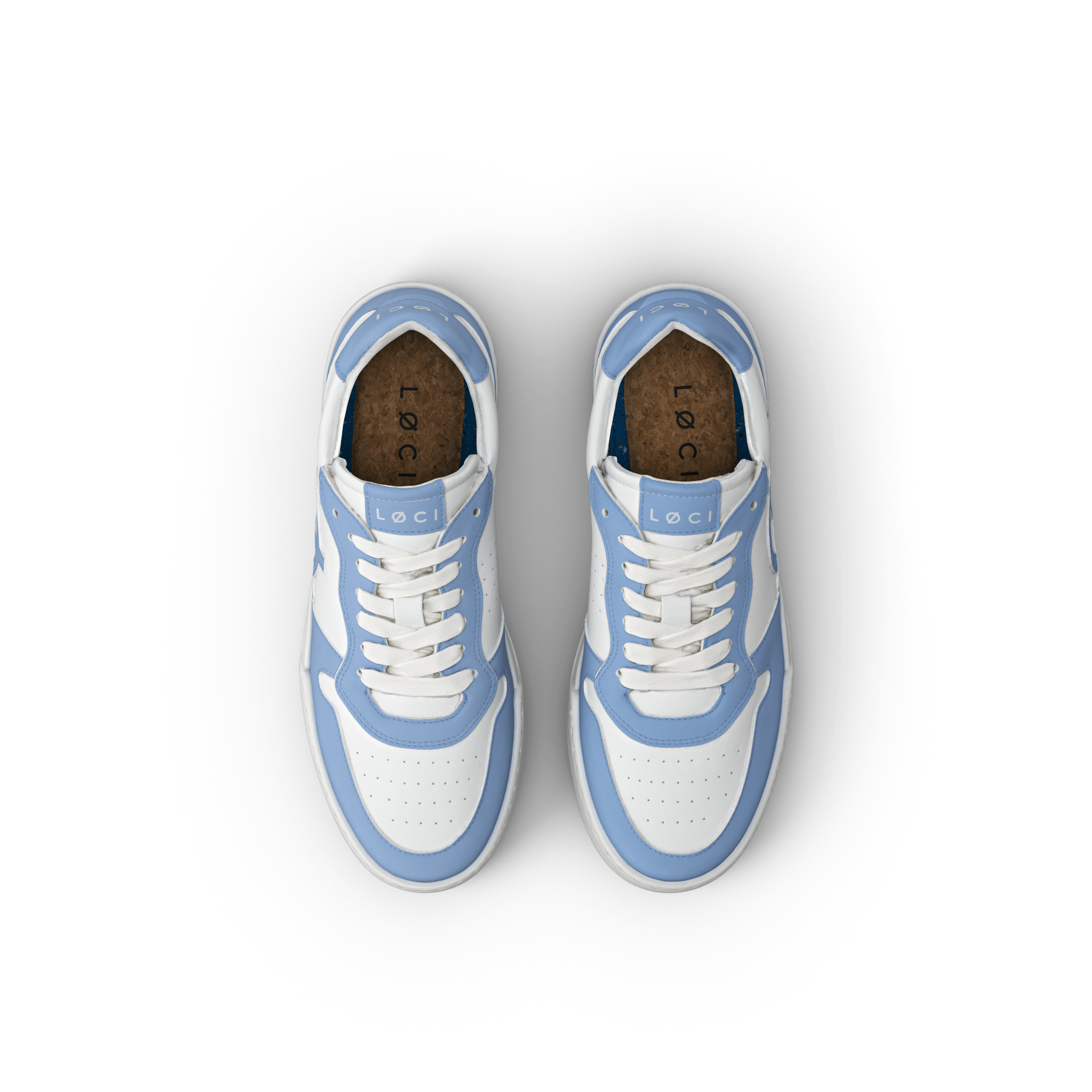 ATOM Sneaker | White & Light Blue