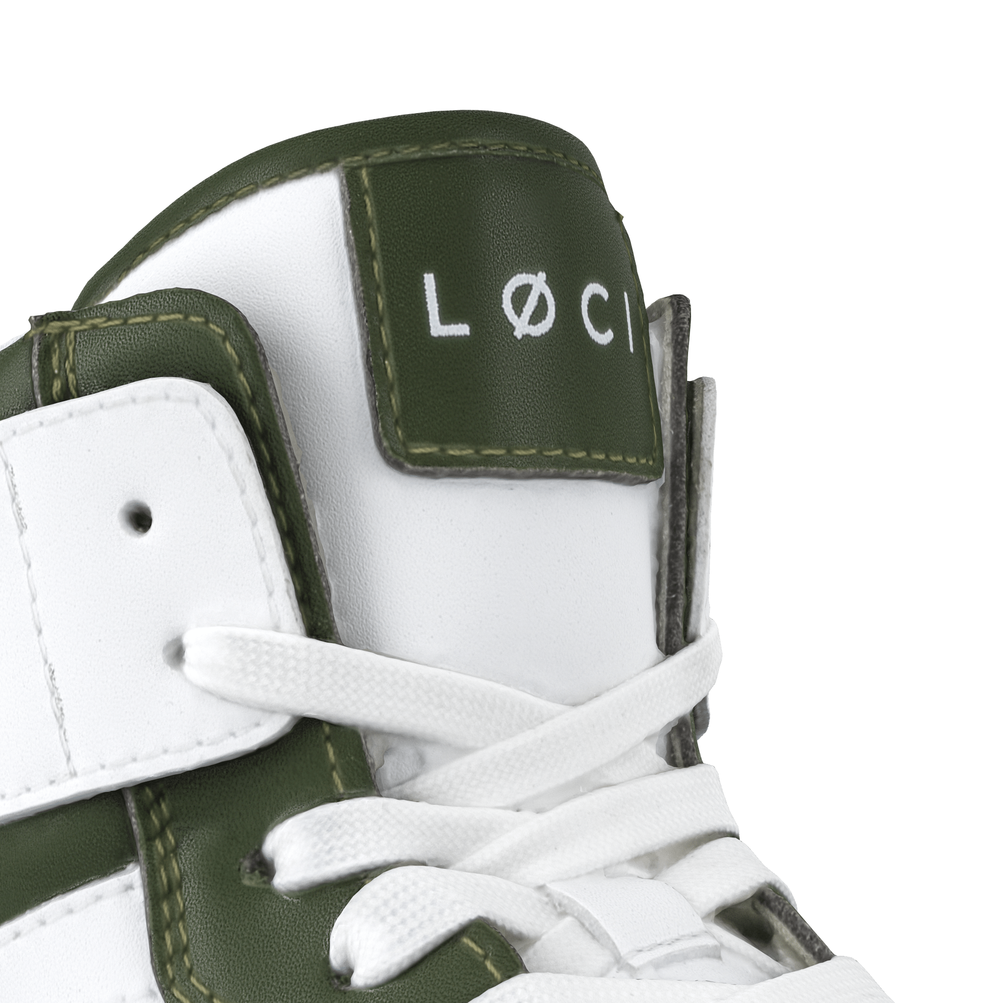 ATOM Hi-Top Sneaker | White & Green