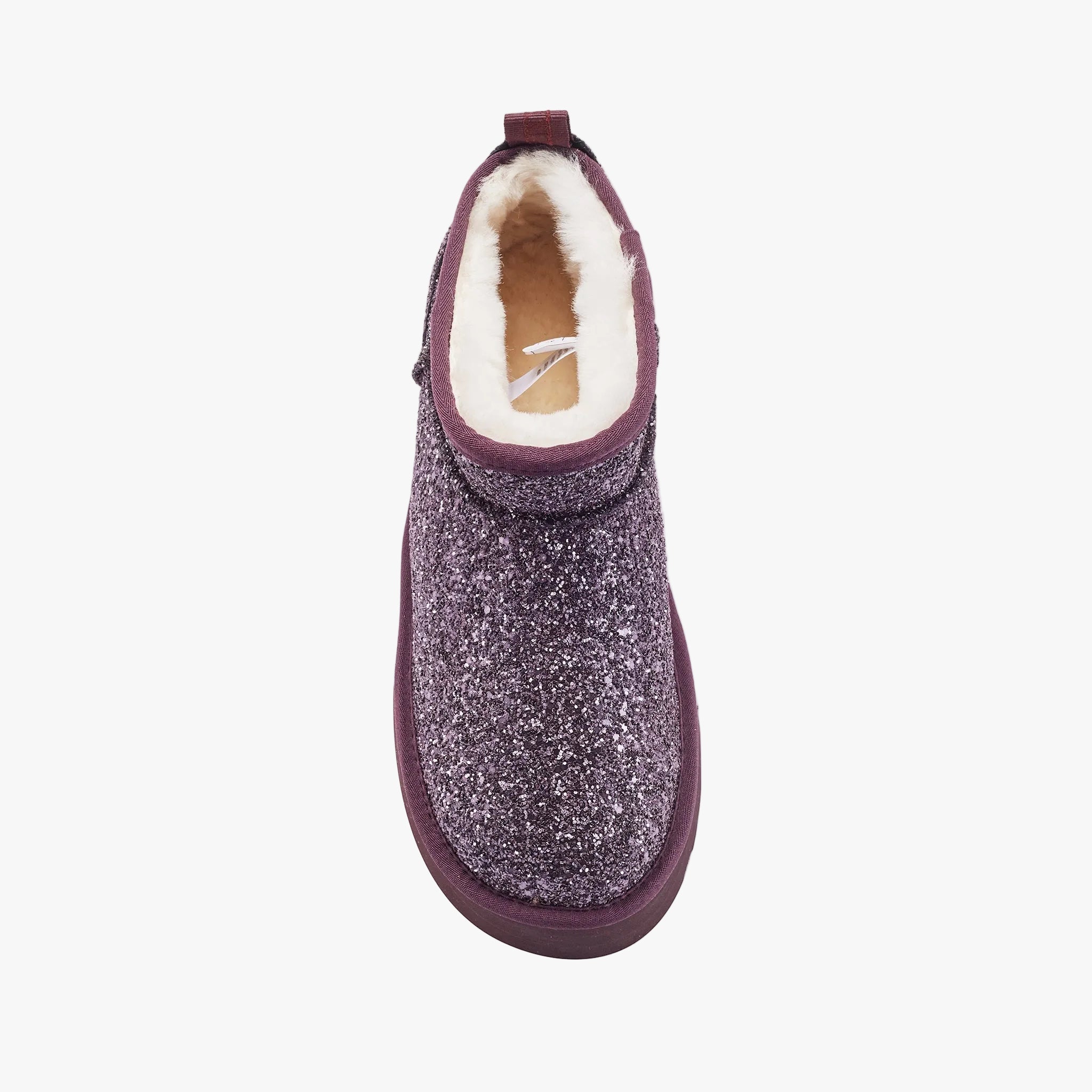 Cosy Ultra Short Platfoam Boot | Glitter Plum