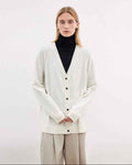 Australian Merino Wool Loose V-Neck Wool Knitted Cardigan