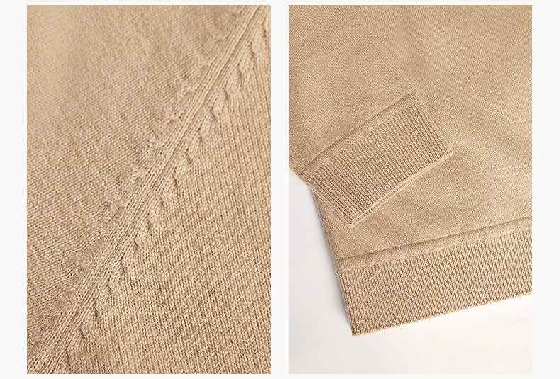 Australian Merino Wool Loose V-Neck Wool Knitted Cardigan