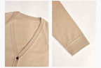 Australian Merino Wool Loose V-Neck Wool Knitted Cardigan