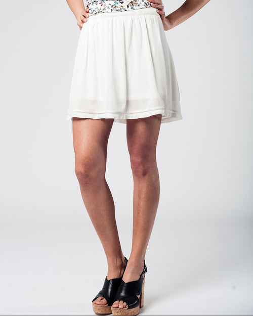 Aztec White Mini Skirt