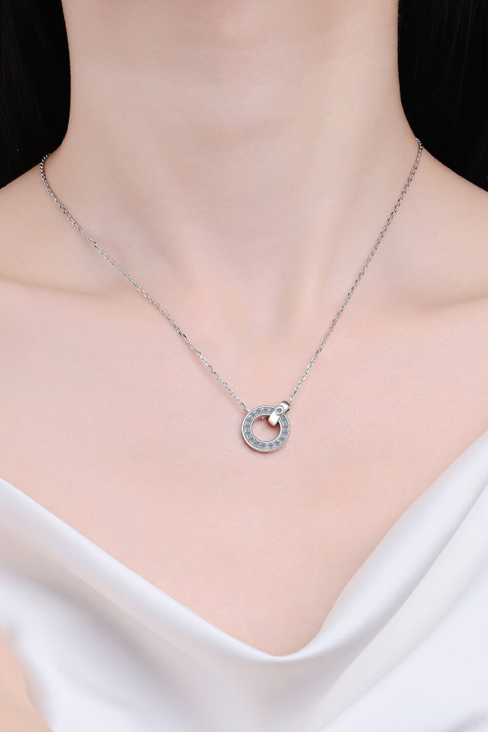 Round Moissanite Pendant Necklace