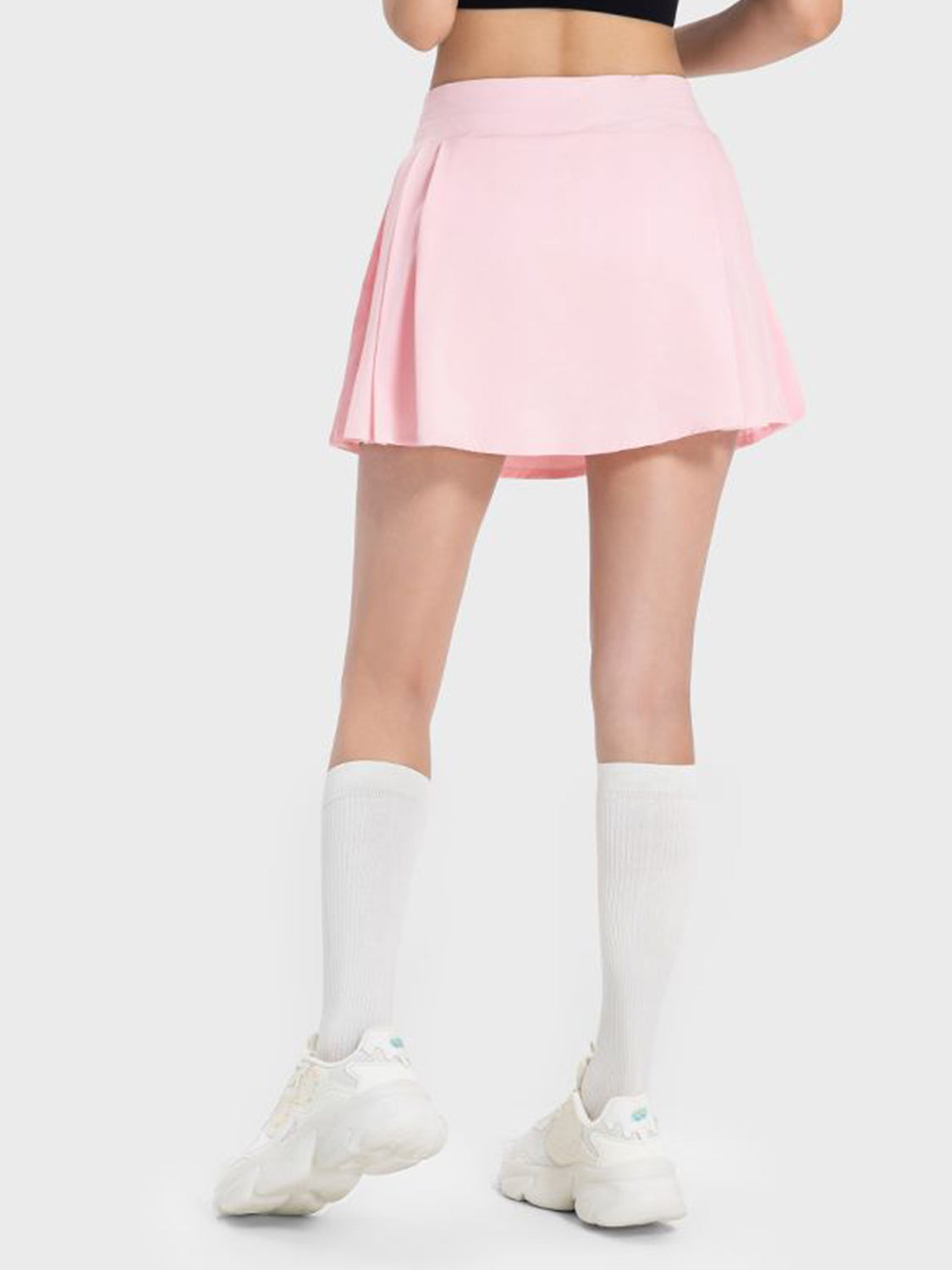 Pleated Detail Mid-Rise Active Skirt