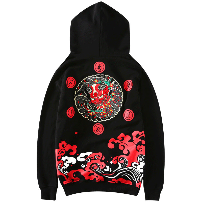 KH9060 Red Demon Embroidery Hoodie