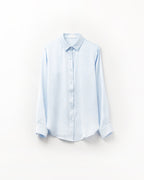 Baby Blue Buttoned Shirt in Satin