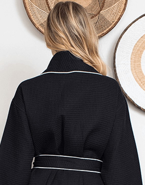 Knee-Length Waffle Women’s Robe