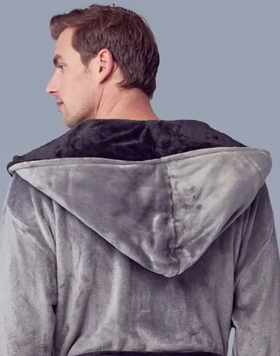 Men’s Robe with Hood Ultra-Soft Plush Comfort for Everyday Use