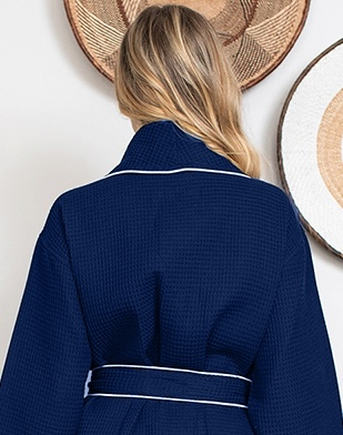 Knee-Length Waffle Women’s Robe
