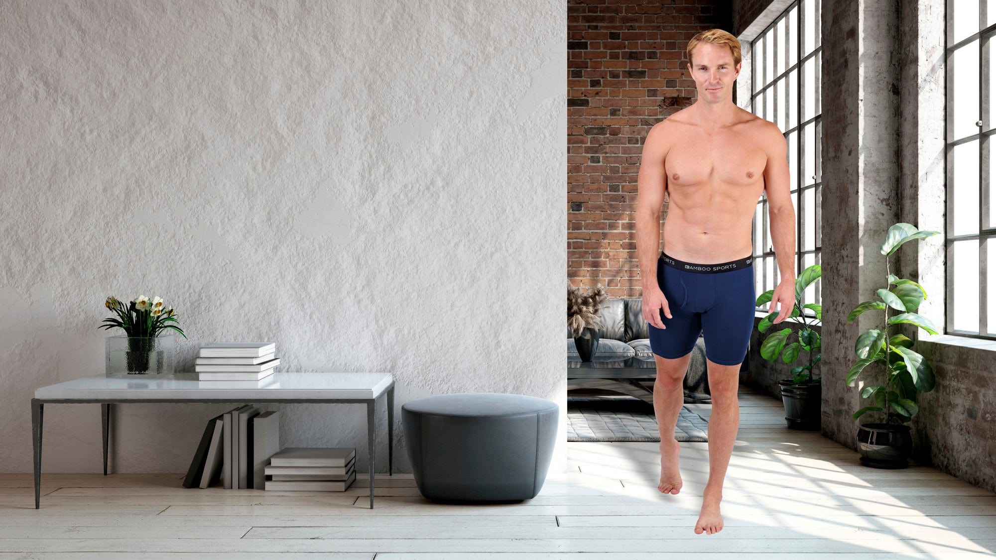 Men's 6" Inseam Bamboo Rayon Boxer Briefs | 4 Pack