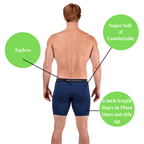 Men's 6" Inseam Bamboo Rayon Boxer Briefs | 4 Pack