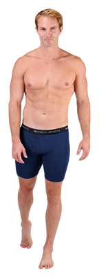 Men's 6" Inseam Bamboo Rayon Boxer Briefs | 4 Pack