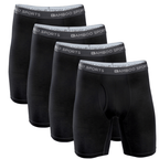 Men's 6" Inseam Bamboo Rayon Boxer Briefs | 4 Pack