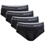 Men's Bamboo Rayon No Fly Briefs | 4 Pack