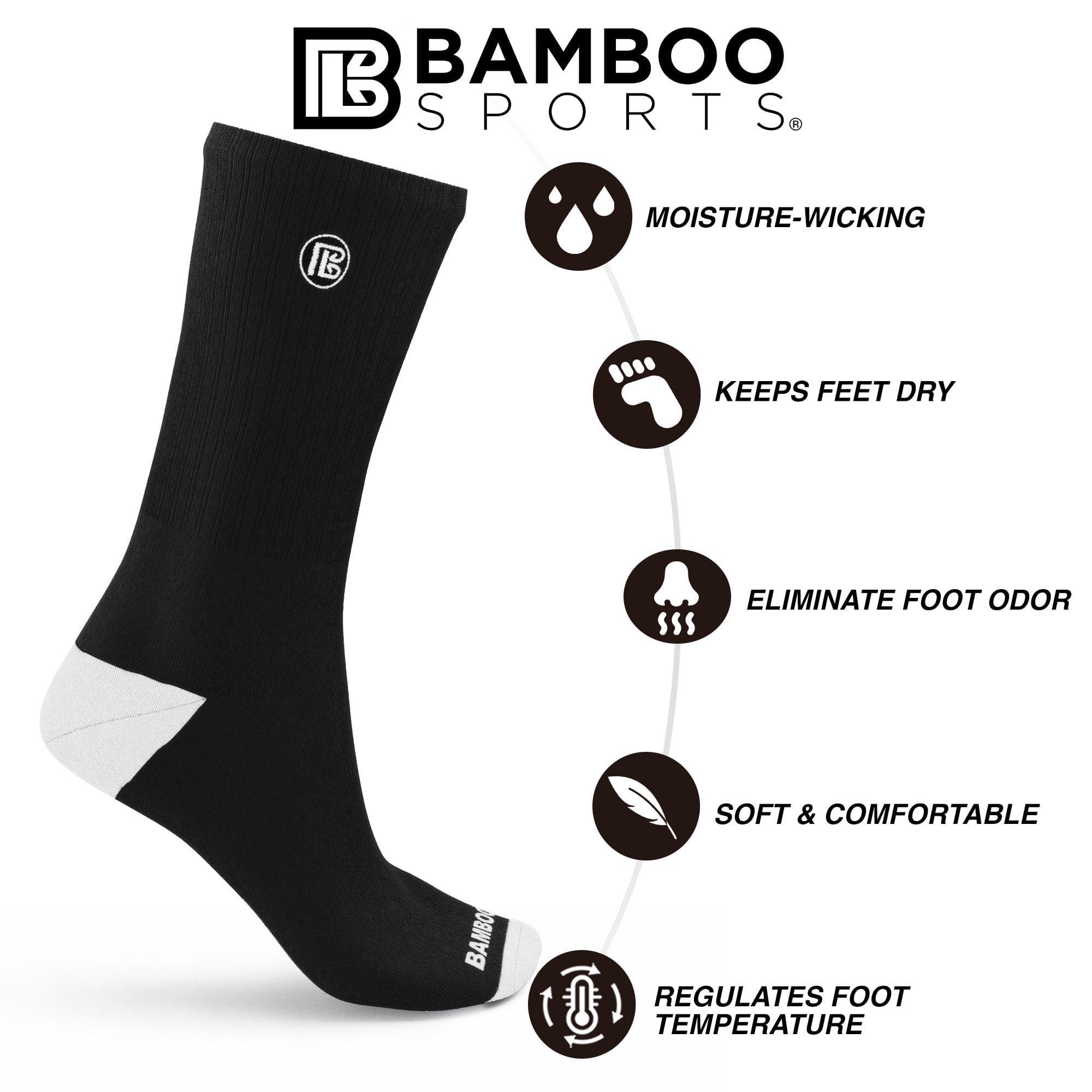 Premium Bamboo Rayon Crew Socks | Set