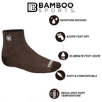Premium Bamboo Rayon Quarter High Crew Socks | Set