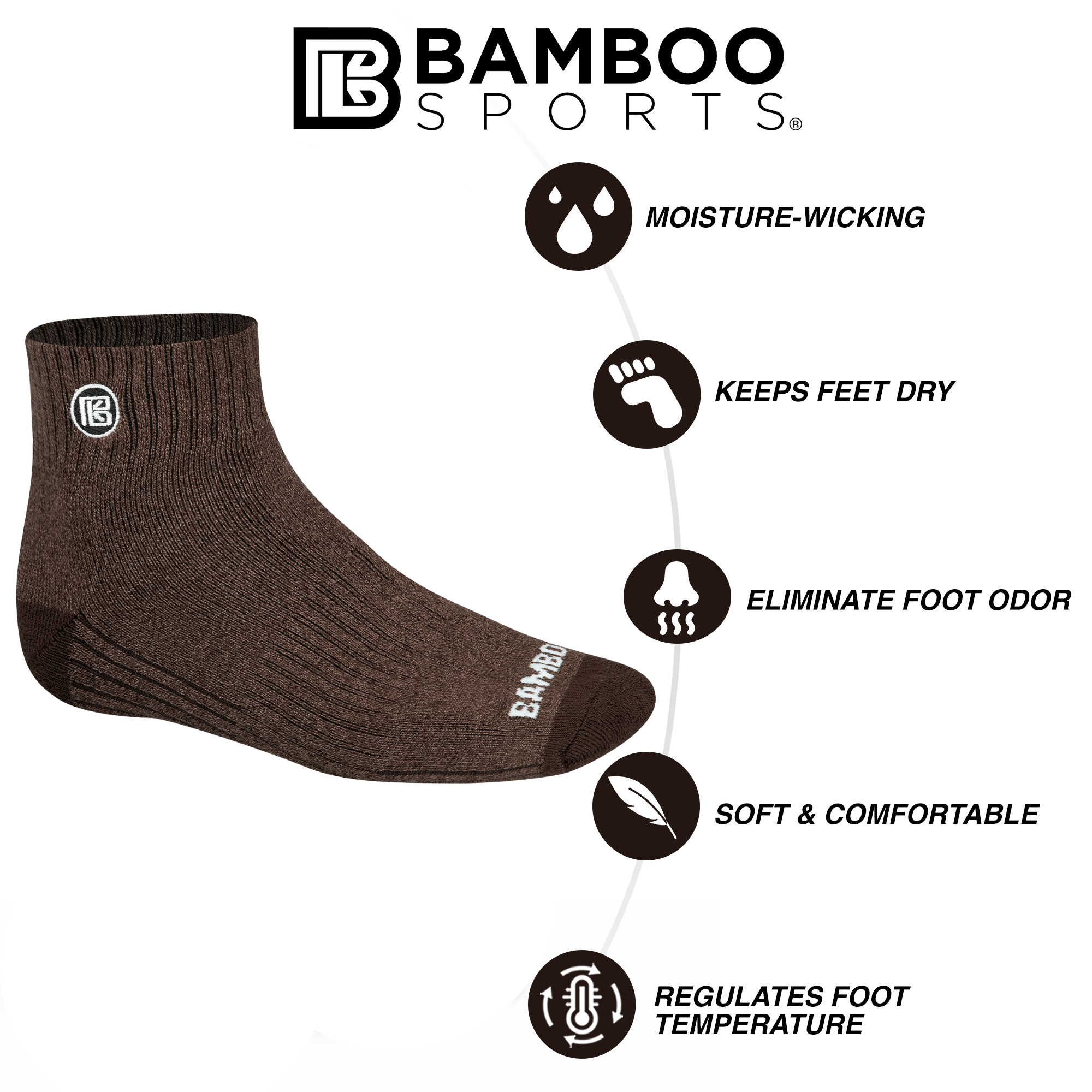 Premium Bamboo Rayon Quarter High Crew Socks | Set