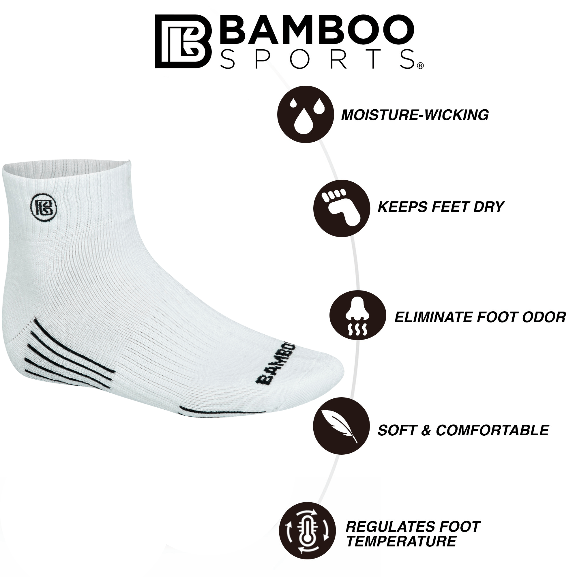 Premium Bamboo Rayon Quarter High Crew Socks | Set