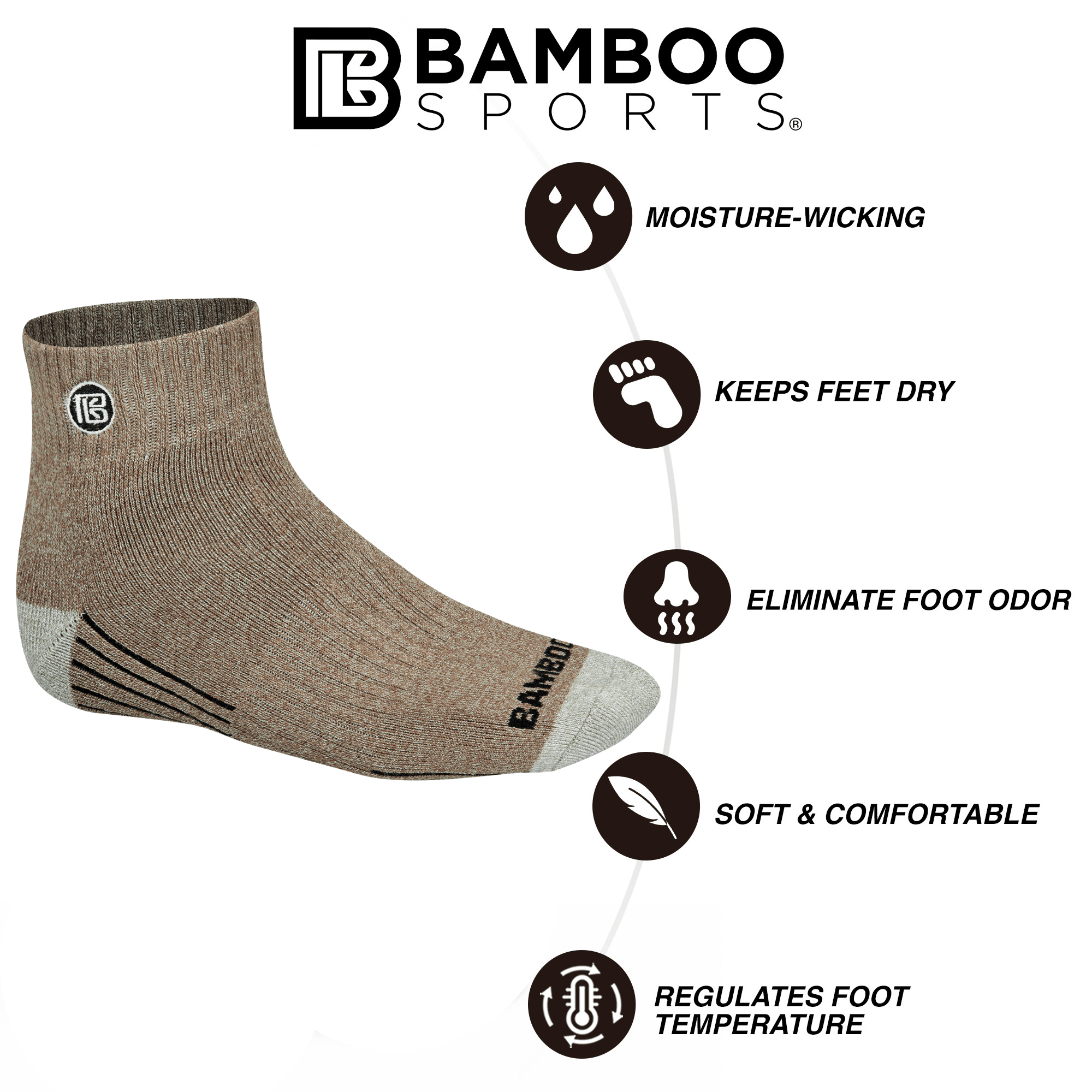 Premium Bamboo Rayon Quarter High Crew Socks | Set