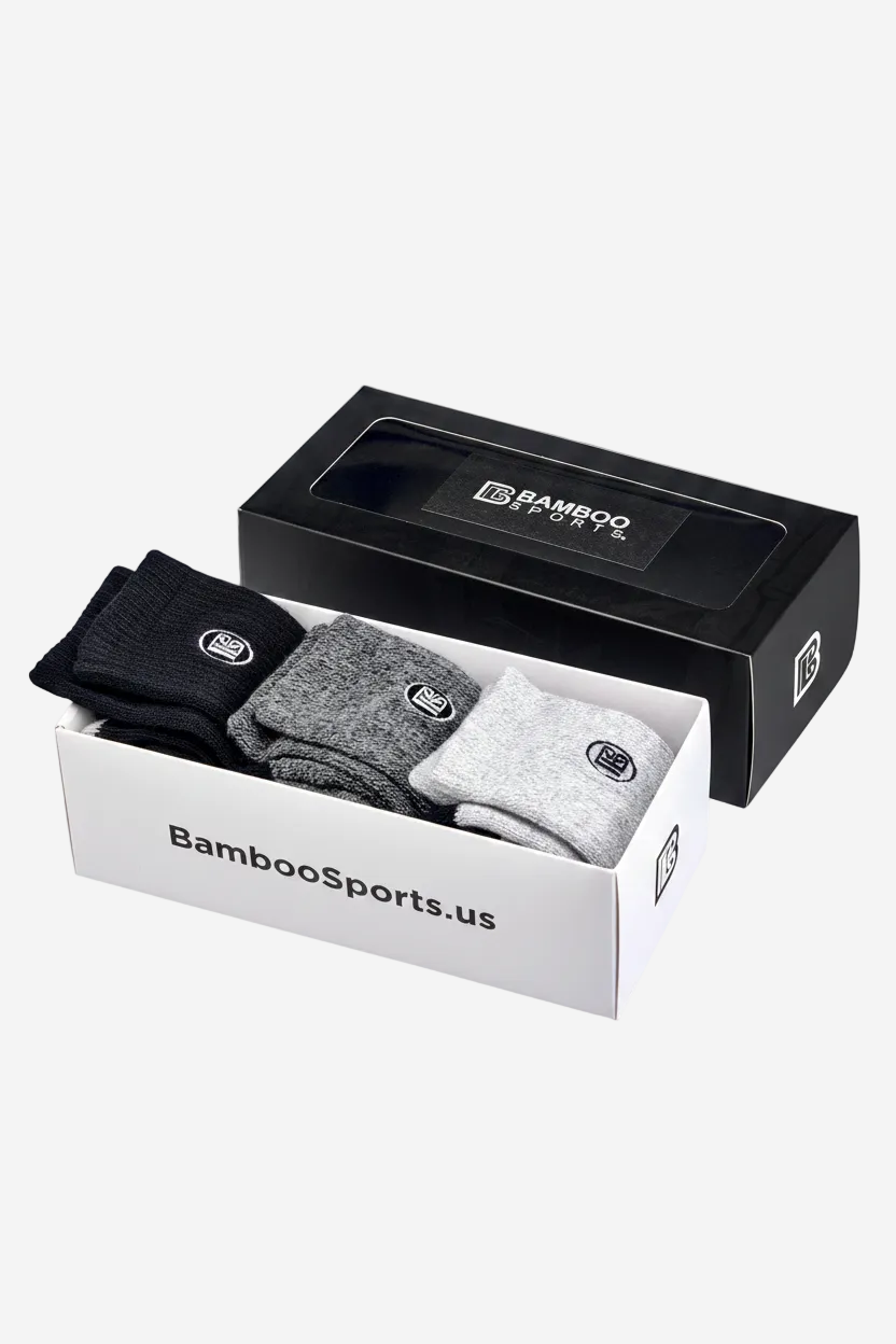 Premium Bamboo Rayon Quarter Crew Socks | Gift Box