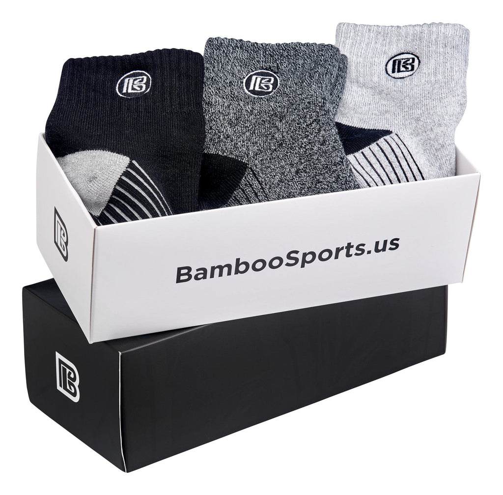 Premium Bamboo Rayon Quarter Crew Socks | Gift Box