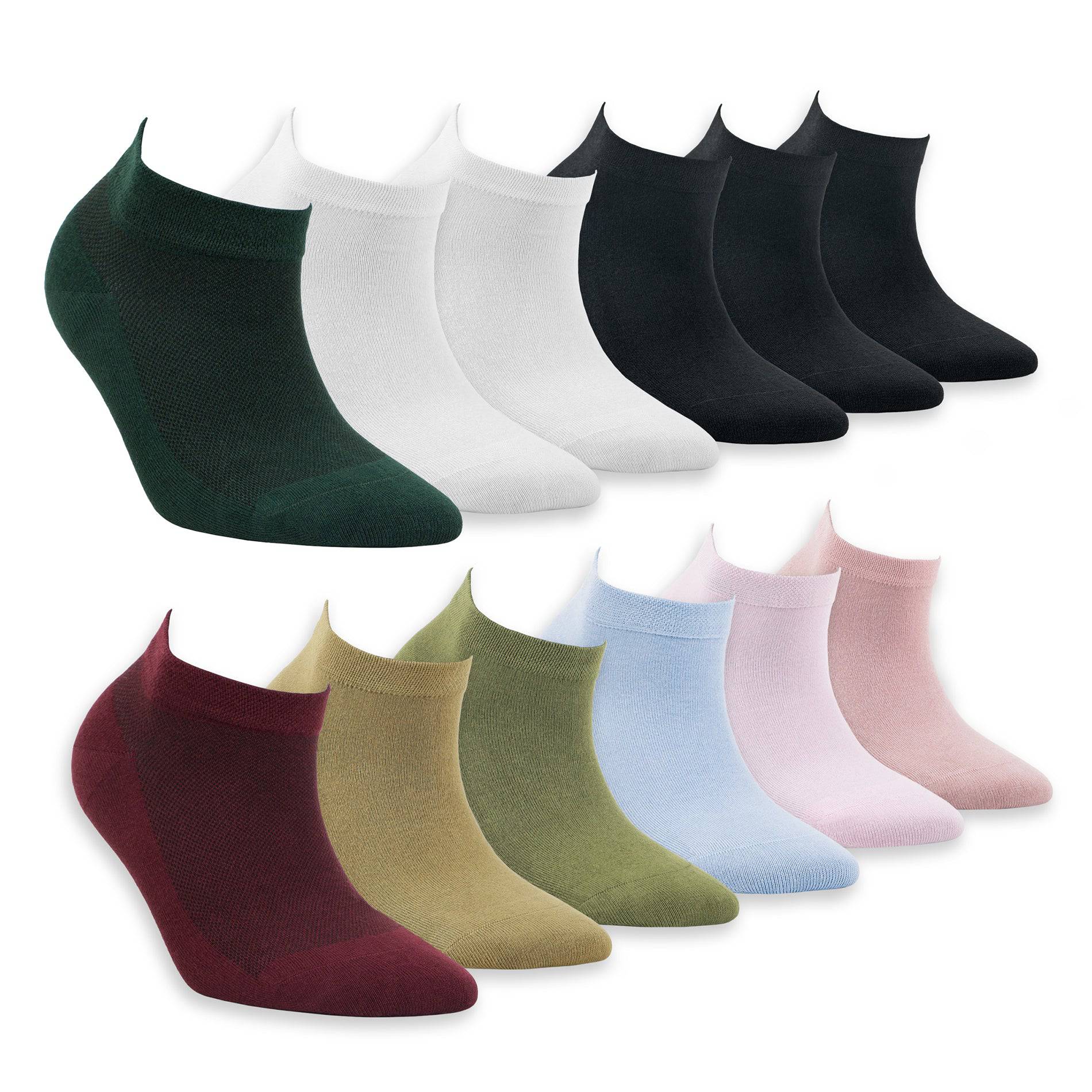 Women’s Bamboo Ankle Socks 554 | 12-Pack