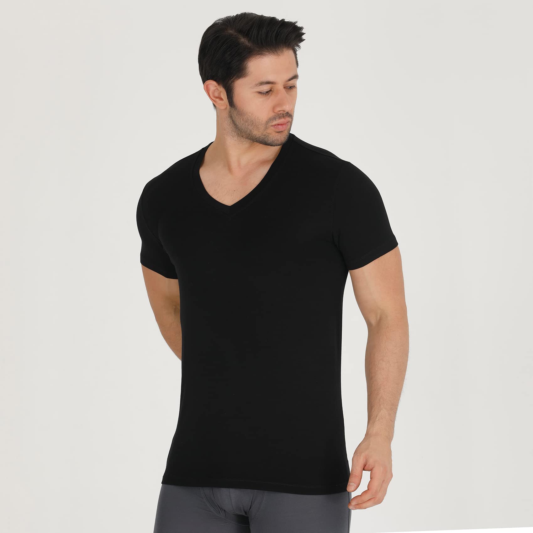 Men's Bamboo V-Neck Undershirt | 3-Pack