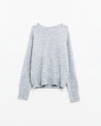 Basic Crew Neck Knitted Sweater in Grey