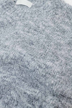 Basic Crew Neck Knitted Sweater in Grey