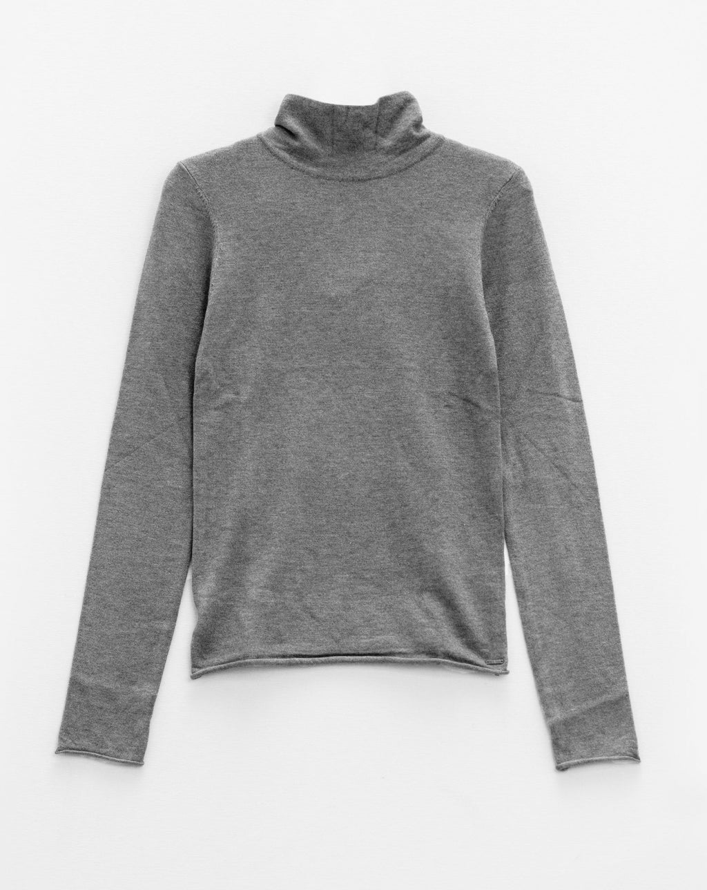 Basic Grey Fine Knit Bodycon Sweater
