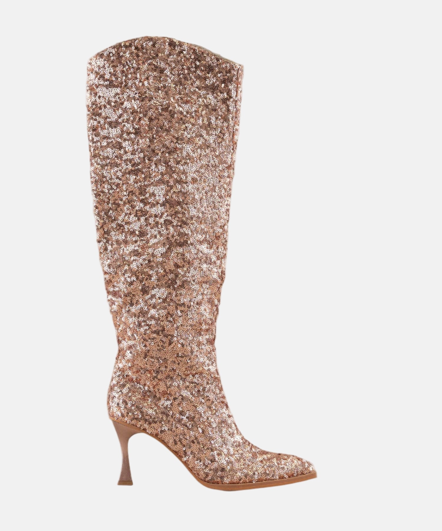 The Jewel Rose Gold | Knee High Sequin Boots