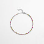 Color Zircon Silver Bracelet