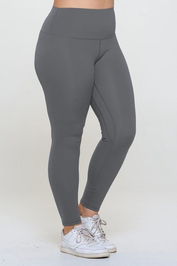 Fleece Lined High Waisted Leggings Gray