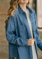 Betty Denim Button-Up Top