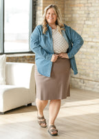 Betty Denim Button-Up Top