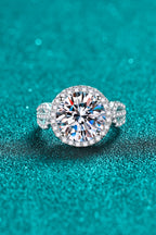 Sterling Silver Ring with 5 Ct Moissanite