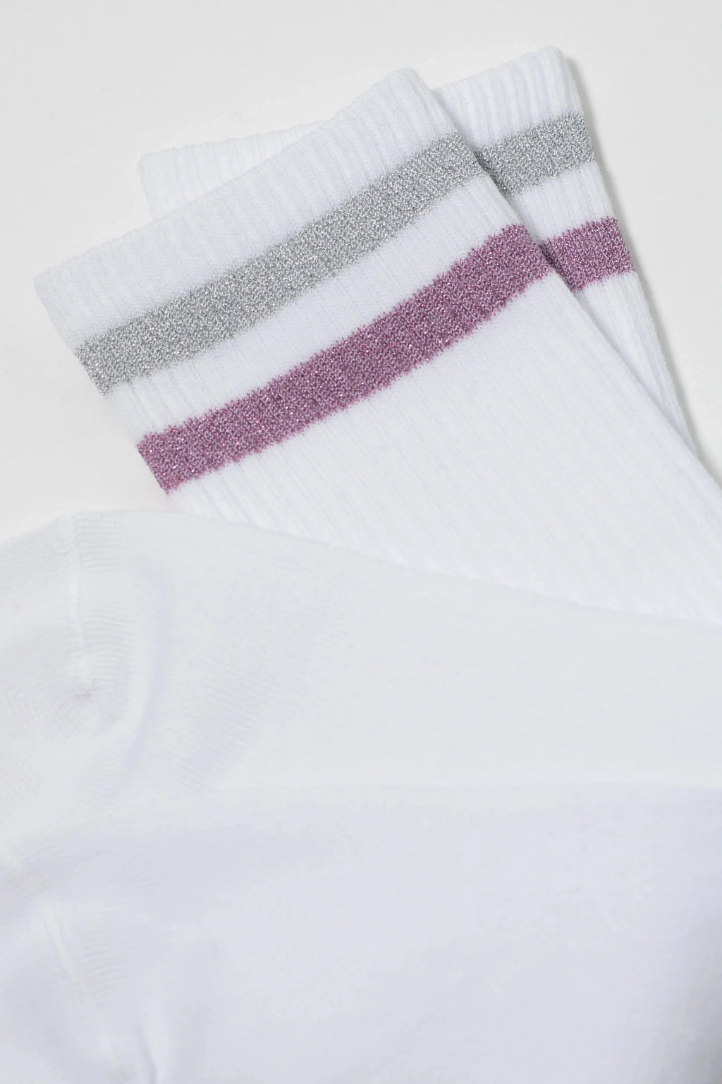 Conte Cotton Long Socks Active 157 | Lurex Stripes