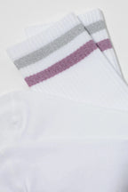 Conte Cotton Long Socks Active 157 | Lurex Stripes